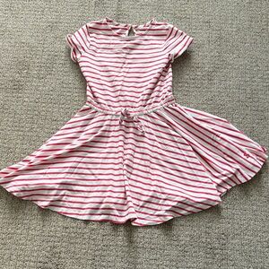 Joules Pink and White Striped Casual Dress